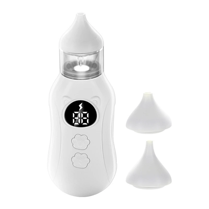 

J15U Portable Infant Nose Cleaner Internal Rechargeable Battery 9 Step Suction Control 65KPA Power Quiet Engine Silicone Tip