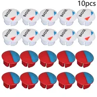 10pcs Faucet Handle Accessories Hot And Cold Water Signs Kitchen Bathroom Mixer Tap Indicate For Holes With A Diameter Of 7mm