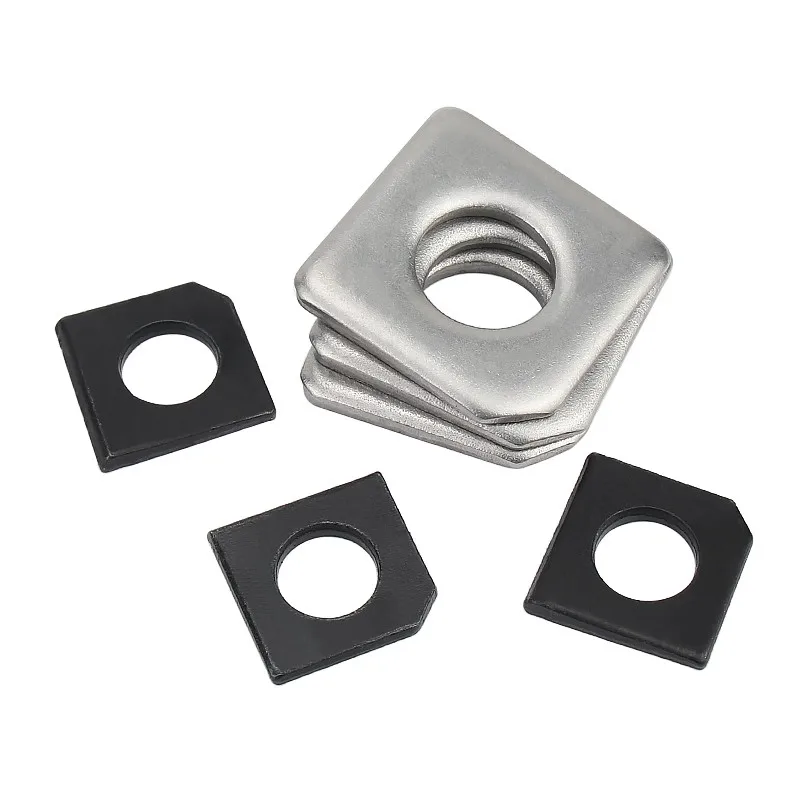 304/316 Stainless Steel / Black Carbon Steel U-steel Channel Steel Square Taper Inclined Missing Corner Washer Gasket M6~M36