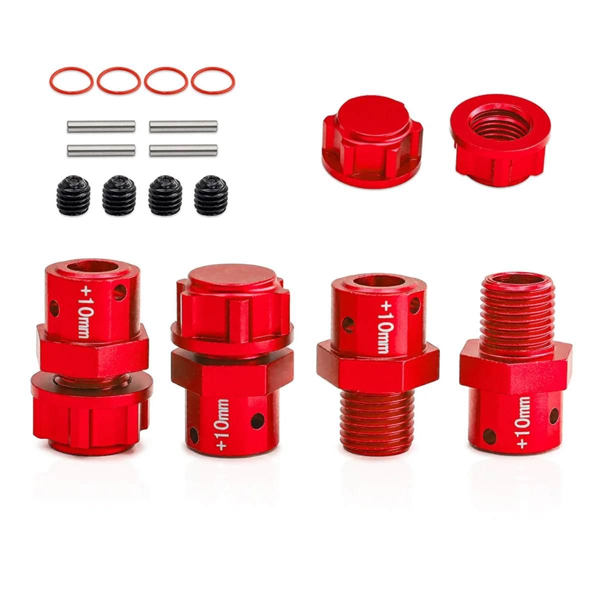 A72Z RC Car Upgrade 10mm Connector Kit for Arrma1/8Kraton for 1/7 RC Car Upgrade Accessories Red