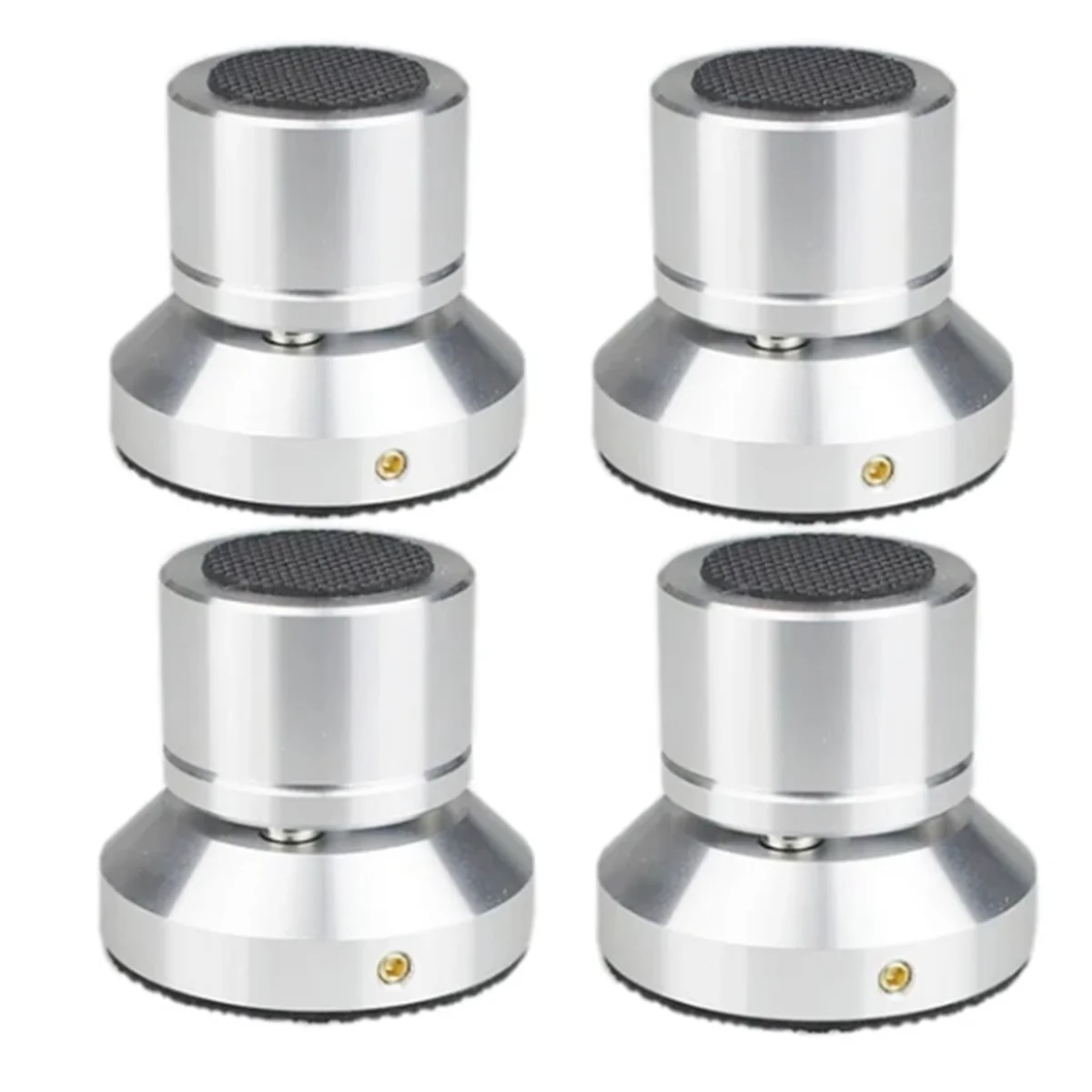 2025 New Speaker Isolation Stand Lead Alloy Adjustable Tray Pad Ceramic Ball Foot Speaker Stand Isolation Feet Spike Silver