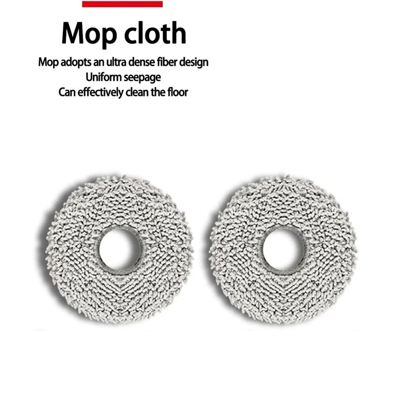 10Pcs Mop Pads  For Roborock Q Revo/Qrevo Maxv/Qrevo Pro/Qrevo S Vacuum Cleaner Parts Washable Microfiber Mop Cloth