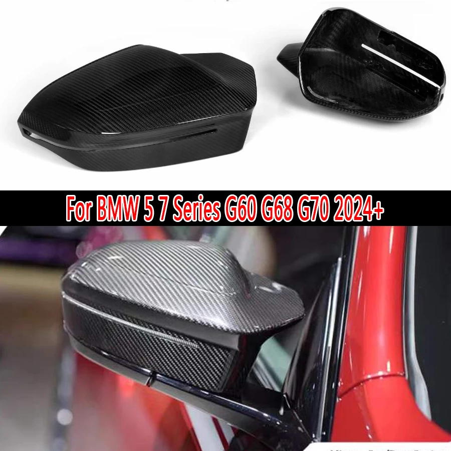 For BMW 5 7 Series G60 G68 G70 carbon fiber rearview mirror housing side view mirror housing reverse mirror cover Car Accessorie