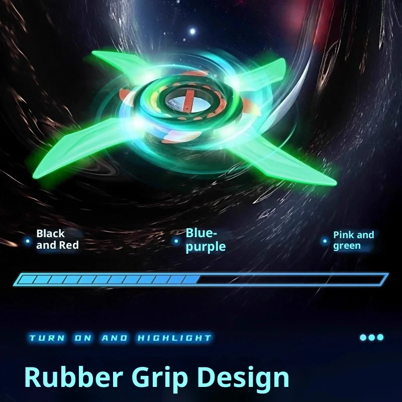 Espada giratoria Espada fría con brillo nocturno creativo, espada giratoria láser de descompresión de alta tecnología.