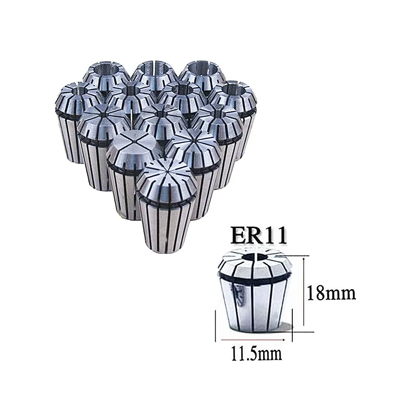ER11 Collet Set 13Pcs 1-7mm Spring Collet Chuck for CNC Router DIY Wood Engraving Machine Spindle Tool Holder