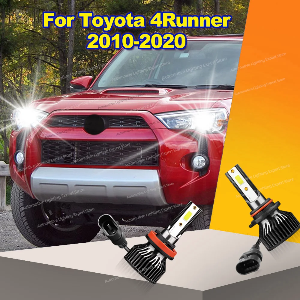 

2/4Pcs Car Lights H11 9005 Super Bright LED Headlights 6000K 12V For Toyota 4Runner 2010-2020 2011 2012 2013 2014 2015 2016 2017