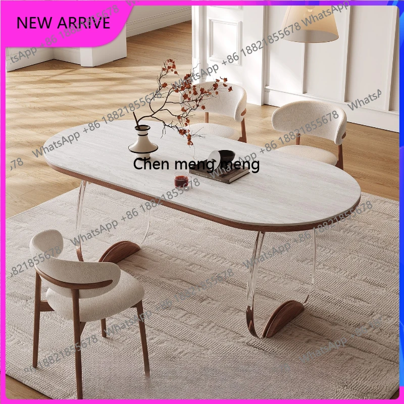 

Slate dining table household small apartment living room dining table modern simple acrylic cave stone H