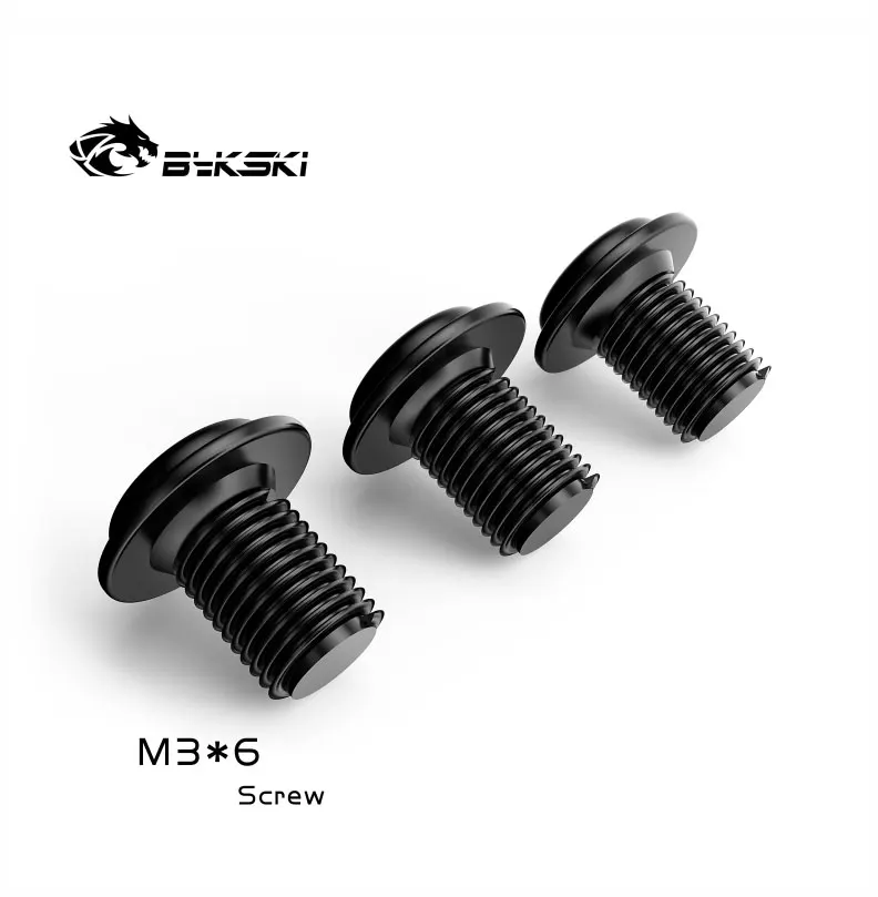 4 PCS/lot Bykski Water cooling row radiator mounting screws M3X6 computer components 6mm pc water cooling