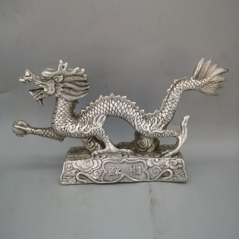

Bronze Dragon Statue Ornament Chinese Feng Shui Lucky Collectible Handmade Home Decor Sculpture decoration craft