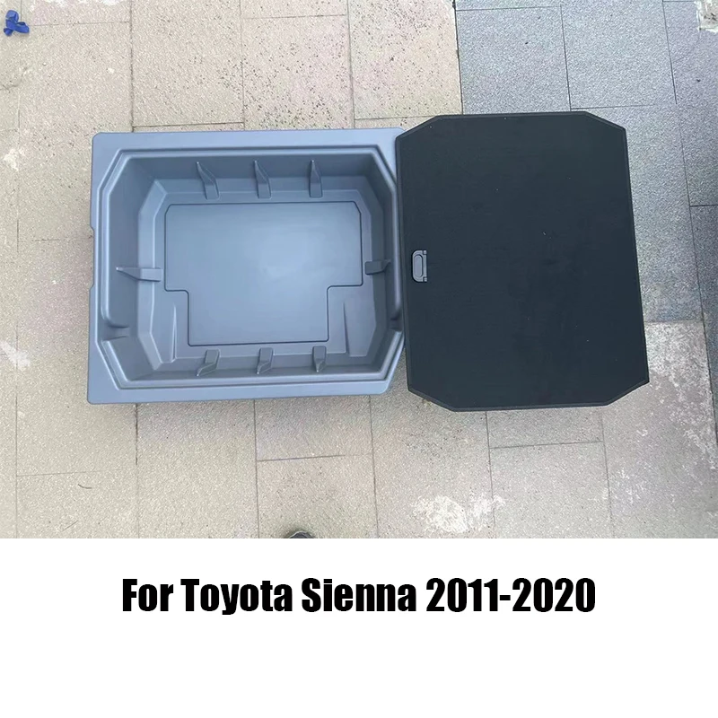 For Toyota Sienna 2020 2019 2018 2017 2016 2015 2014 2013 2012 2011 Rear trunk storage box ABS material car storage box