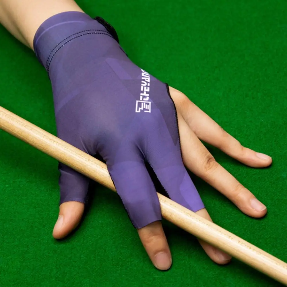 Unisex Left Hand Billiards Gloves Three Finger Wear-resistant Billiard Training Gloves Exposed finger Breathable Snooker Glove