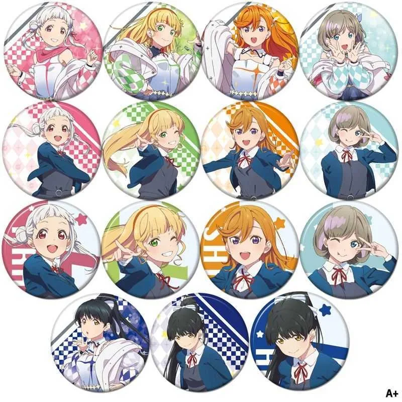 LoveLive! Superstar!! Badge Keychain Yuigaoka Girls' High School Tang Keke Cosplay Decorative Medal Ornament Collectible Trinket