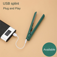 A05G-2 In 1 Dual-Purpose Hair Curler, Mini Hair Straightener, Travel Curling Iron,Portable Mini USB Hair Curler
