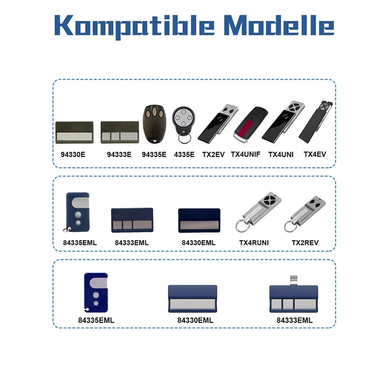 AA60-Télécommande de porte de garage pour télécommande Chamberlain Motorlift 84333EML 94335E TX2REV TX4EV, opérateur de porte de garage