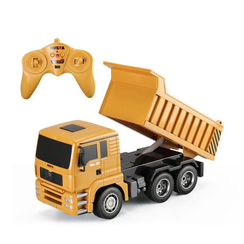 HUINA 1/18 2.4G 332 6CH RC Dumper Tipper Truck Model Car Gift Model Battery Gift Toys