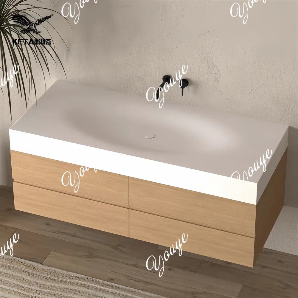 Iu Japanese-style Wind Oak Color 1m 3 4 5 6 7 8 Washbasin Hand Washbasin Bathroom Cabinet Customization