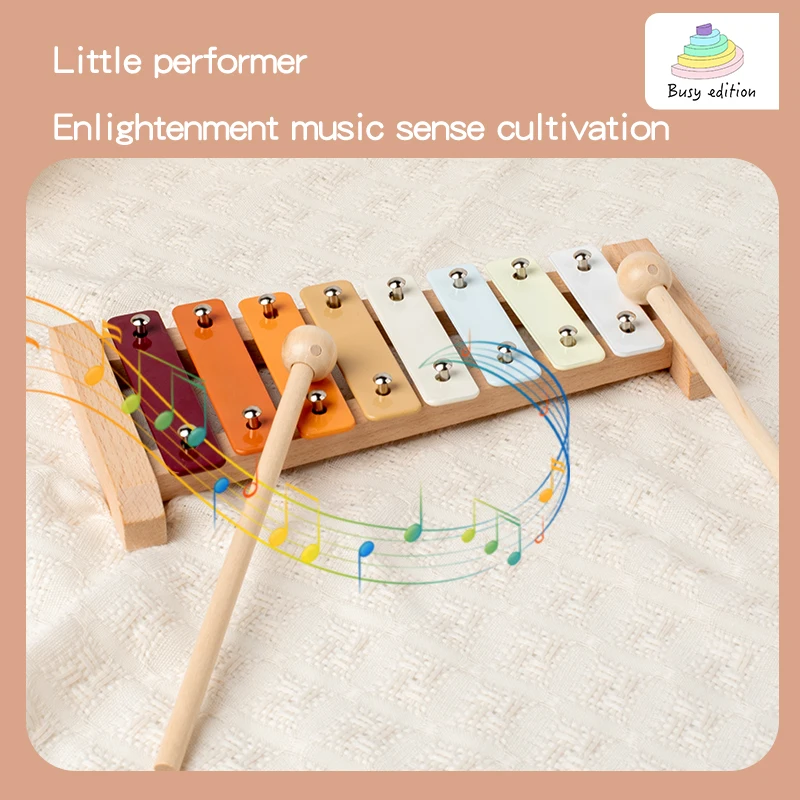 Musikinstrument-Spielzeugset, 3–6 Montessori-Geschenk für frühes Lernen, pädagogische Werkzeuge aus Holz für Kindergartenmusik, perfekt als Gi