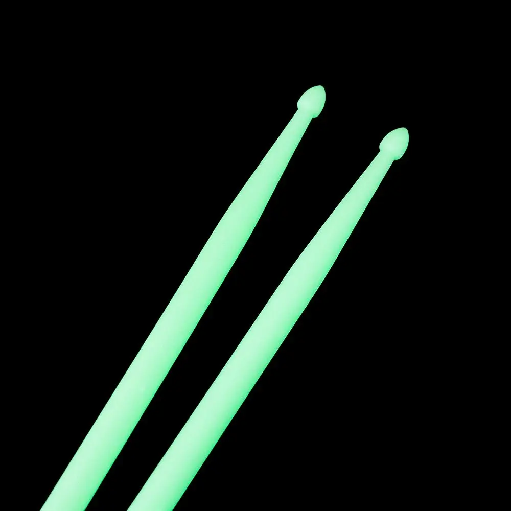 1Pair Nylon Drumsticks Glow in The Dark Drum Stick Drum Set 5A Luminous