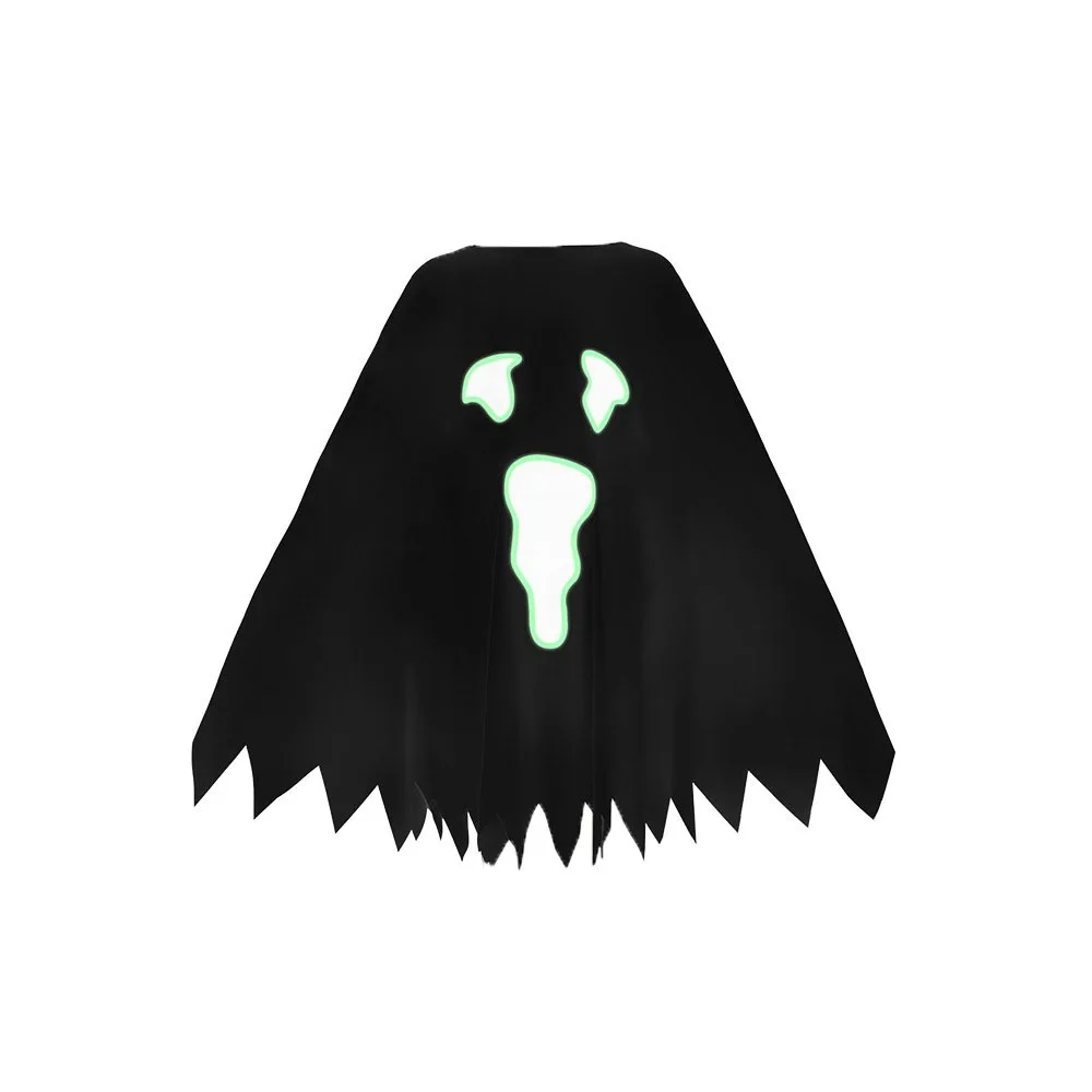 

Clothing Prop Glowing Ghost Cape Fun Interaction Party Cloak Children's Halloween Costume White Black Luminous Ghost Shawl