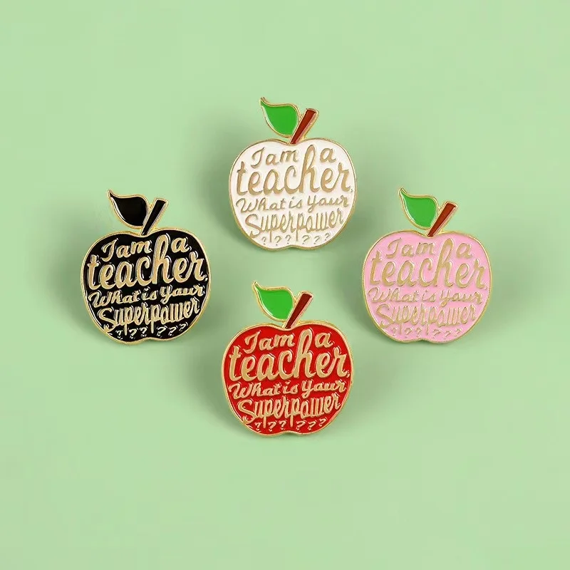 Four Colors Apple Pins 