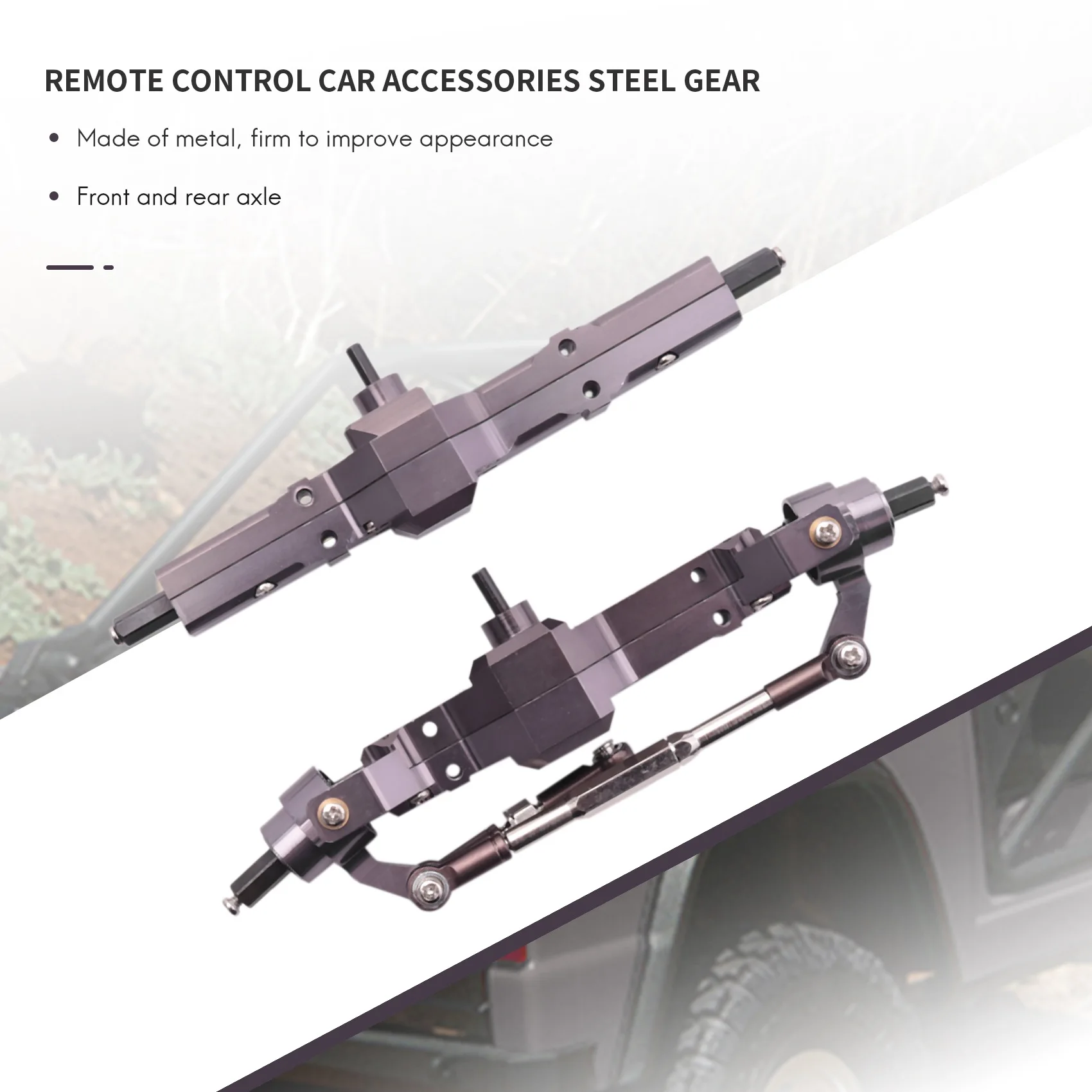 ABXE-Metal Front & Rear Bridge Axle Gearbox For WPL C14 C24 C34 C44 B14 B24 1/16 RC Car Truck Upgrade Parts Accessories
