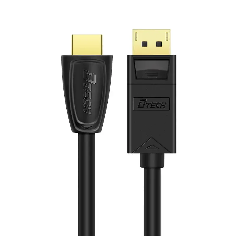 2PCS DTECH Displayport DP To HDMI 1080P 60HZ Cable Male To Male 1m 1.8m 3m For Monitor Projector