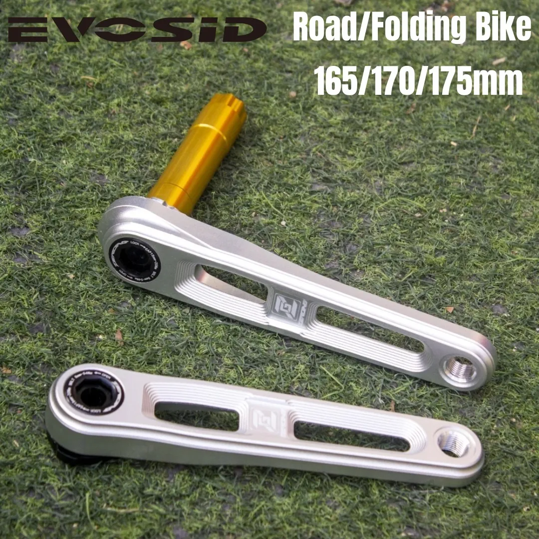 EVOSID Road Bike Crankset Chainring 40/42/44/46/48/50/52T Ultralight Aluminium Alloy Folding Bicycle Crank 8/9/10/11/12Speed