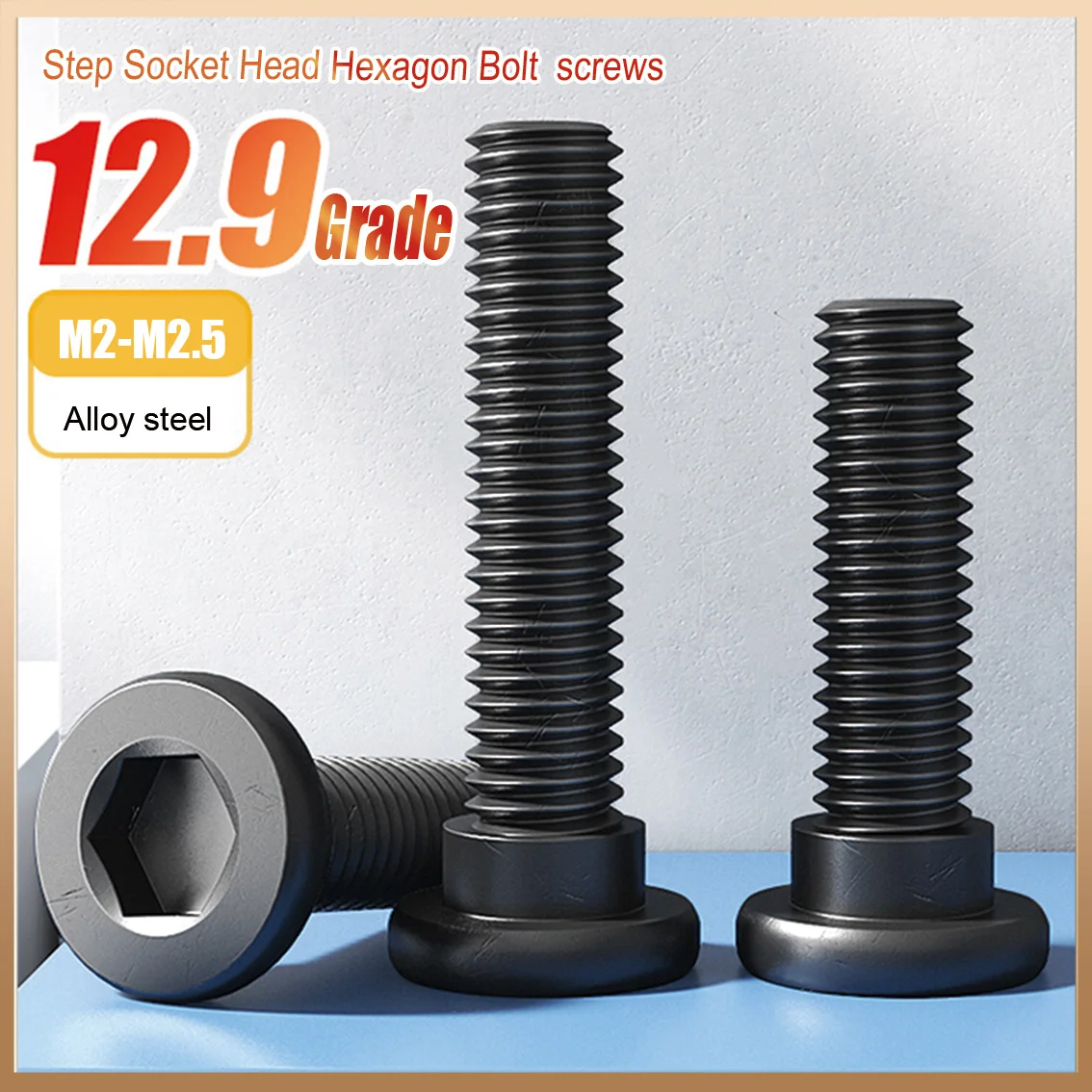 1-100Pcs  M2.5 M3 Black Magnetic 12.9 Carbon Steel Flat Hex Hexagon Socket Allen Screw Furniture Screw Connector Joint Bolt
