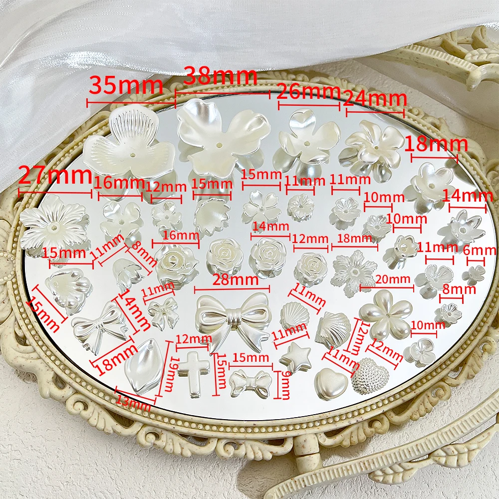 20pcs Chinese Style Plastic Flower Shaped Spacer Beads For DIY Bracelet Hair Clip Accessories Beads Clothing Decoration Material