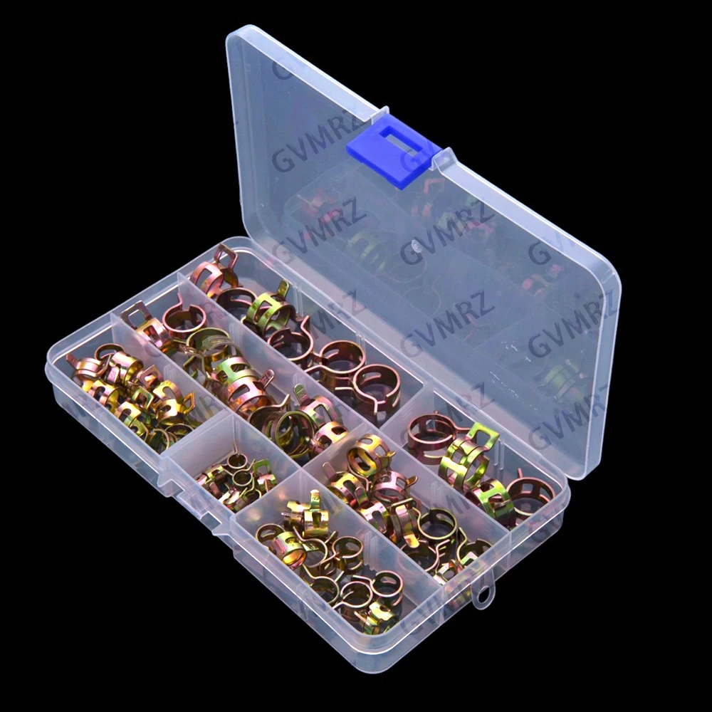 60pcs 6MM 9MM 10MM 12MM 14MM 15MM galvanized clamps clamps combination with color zinc plating 14MM 15MM Component