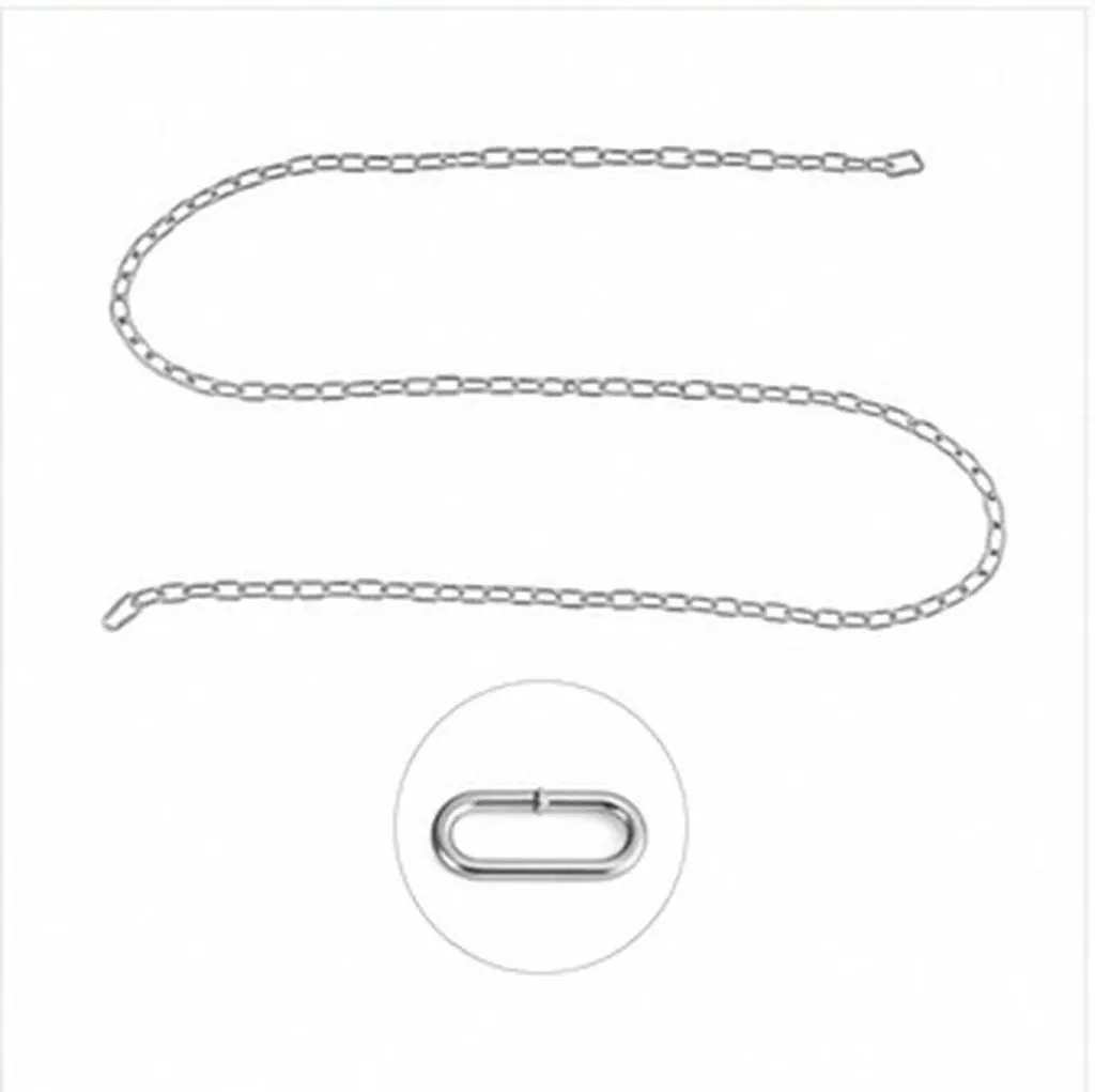 Stainless Steel Hanging Chain Roll Versatile Light Duty Utility Chain for Camping Outdoor Home Garden Flowerpot Bird Feeder