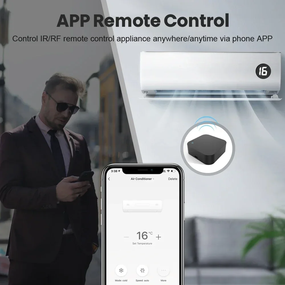 Tuya WiFi العالمي RF433 RF315 التحكم عن بعد التلفزيون الأجهزة المنزلية وحدة تحكم بالأشعة تحت الحمراء DC5V USB IR الذكية التحكم عن بعد