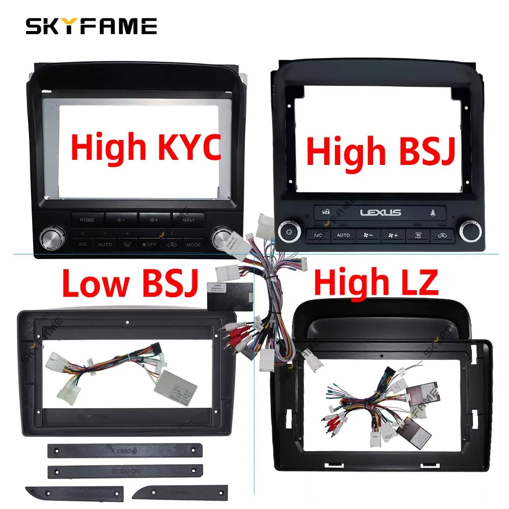 SKYFAME Car Frame Fascia Adapter Canbus Box Android Radio Dash Fitting Panel Kit For Lexus LX470 Toyota Land Cruiser 100 LC100