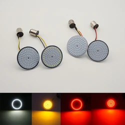 2PCS Motorcycle LED Front Turn Signals Running Light 1156 1157 Lamp For Harley Touring Sportster Glide Dyna FLSTF CVO