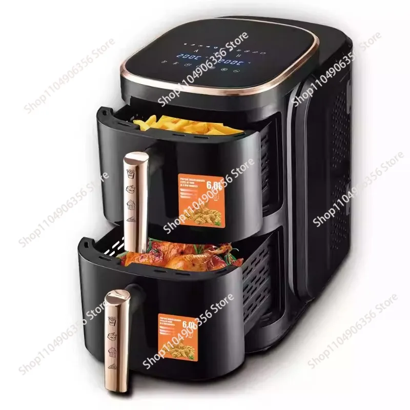 for Double-layer Air Electric Fryer Large-capacity Pan Household Multi-functional Intelligent Oil-free Smokeless Electric Fryer