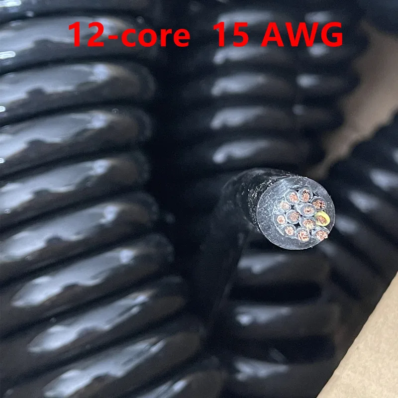 Fio de Mola Cabo Espiral 10 Núcleo 13awg 11awg Pur Cabo de Cobre Puro Escala do Núcleo Núcleo Núcleo Núcleo 17awg 18awg Fios de Sinal