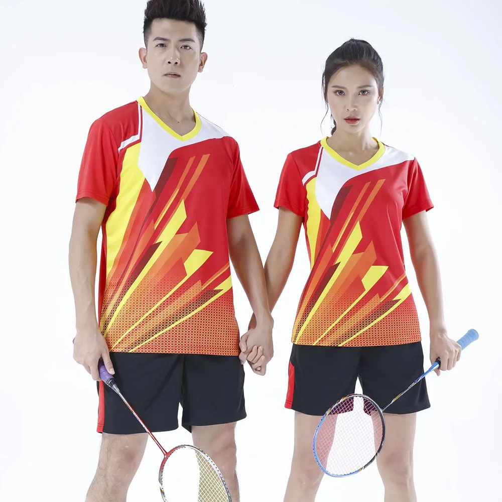 Tennis Jersey Sets for Men Women Quick Dry Badminton Tennis Ping Pong Uniform Suit Couple 2 Piece Sports Shirt Shorts Kit