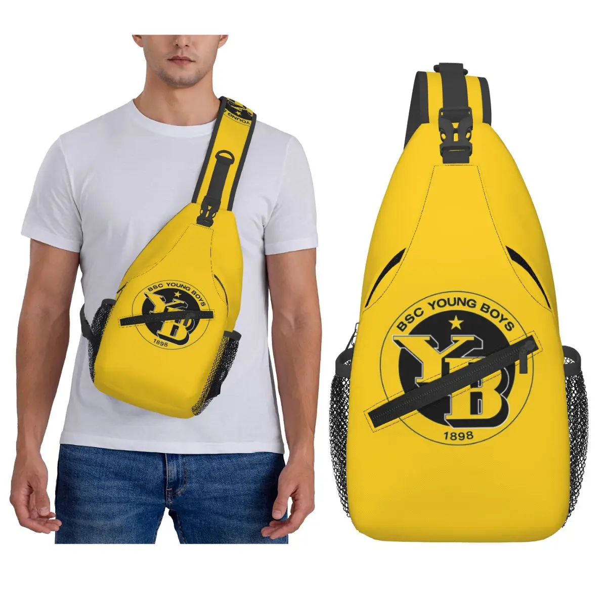 

BSC для молодых мальчиков, швейцарский футбол, спортивные болельщики, берн, Швейцария, нагрудная сумка, мужской рюкзак через плечо, нагрудная сумка, рюкзак, сумка на плечо
