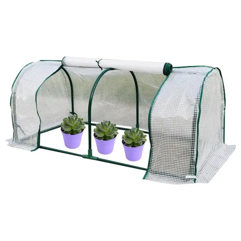 Portable Home Tunnel Greenhouse Mobile Mini Greenhouse Greenhouse Ventilated Plant Insulation Cover Without Frame