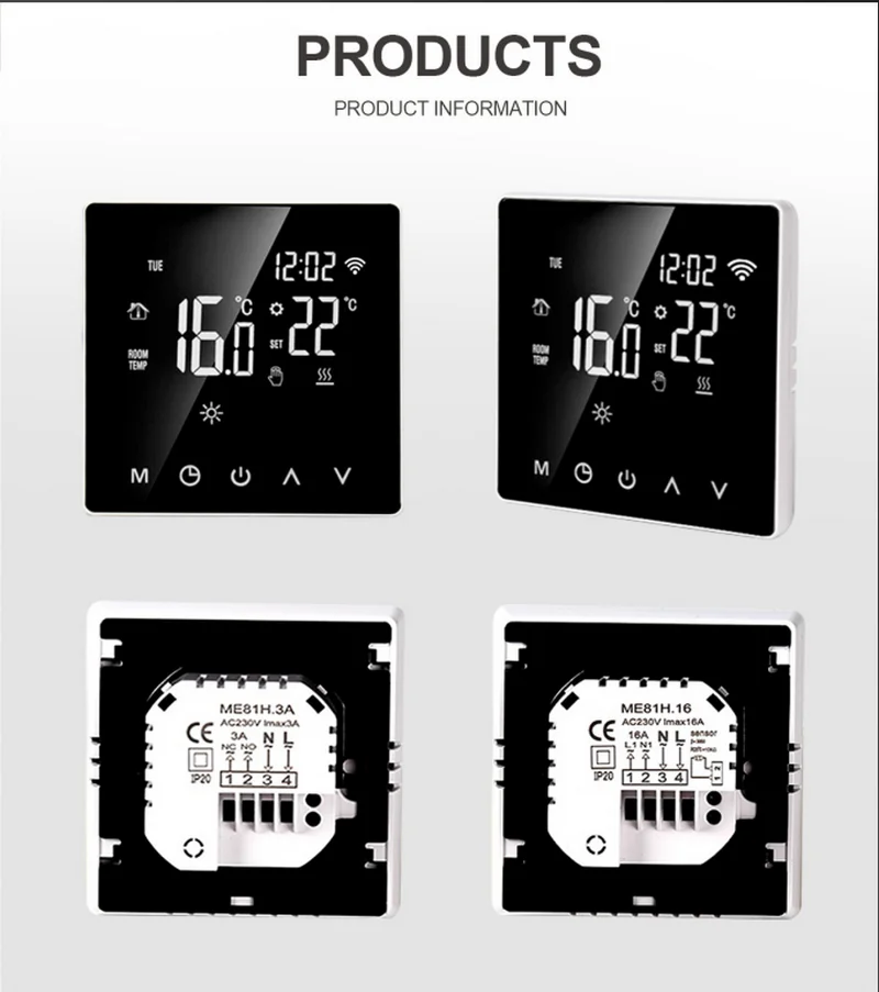 Tuya الذكية واي فاي ترموستات للتدفئة تحت الأرضية الدافئة الطابق ترموستات الطابق التدفئة تحكم متحكم في درجة الحرارة اليكسا #6