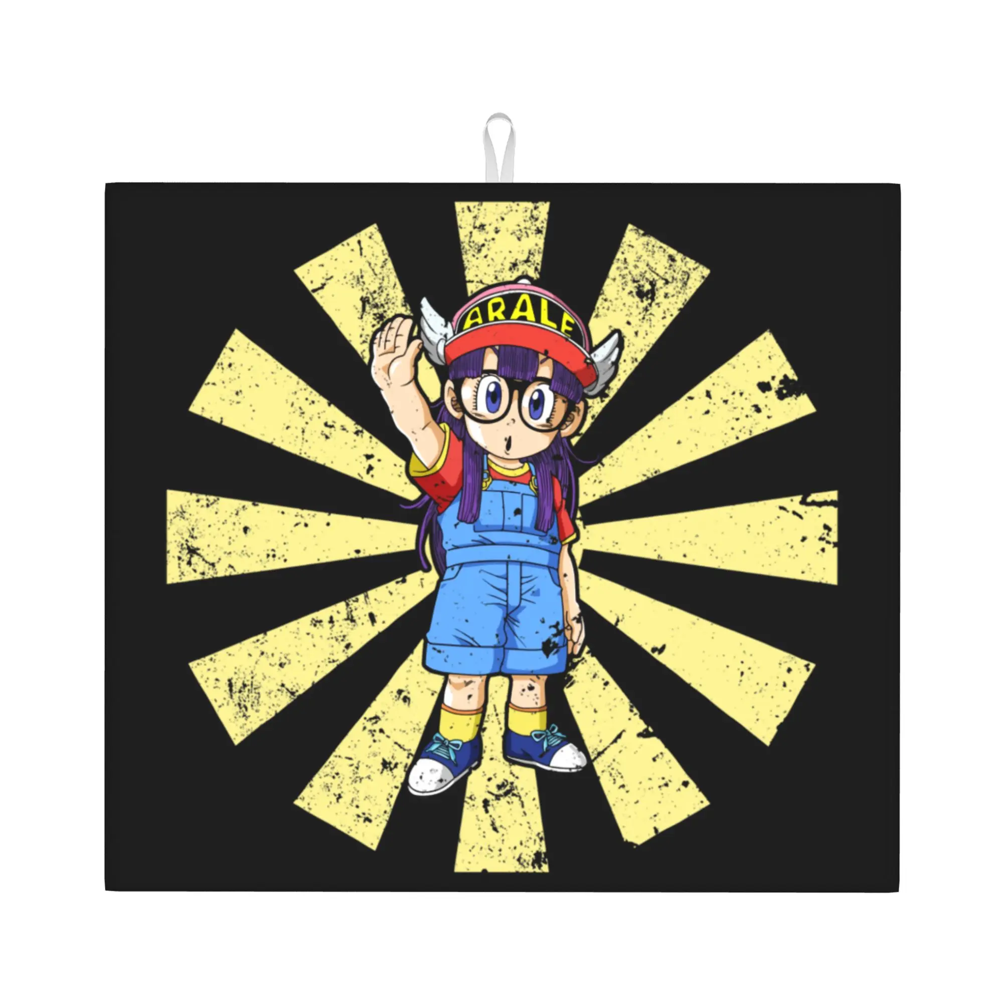 Arare Arale Purple Dr Slump Non Slip Kitchen Counter Protector Mat Barware Tableware Reusable  Bathroom Drying Mat For Kitchen