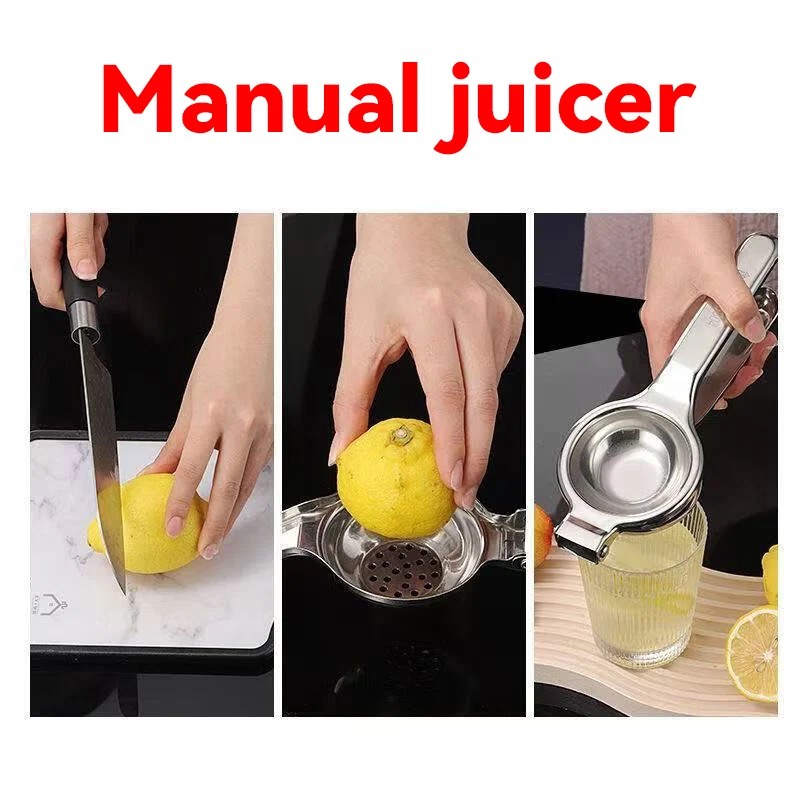 

2025 New Manual Fruit Juicer Machine Manual Fruit Juicer 304 Stainless Steel Citrus Fruits Portable Pressing Kitchen Gadgets