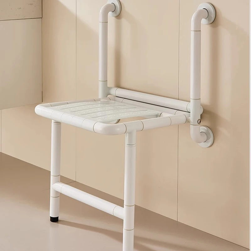 

Folding Toilet Bathroom Chair Wall Mounted Portable Small Minder Stool Designer Disabled Metal Cabeceros Postmodern Furniture