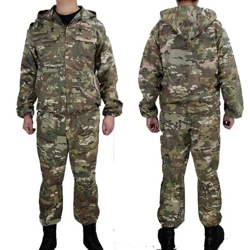 New Cargo Uniform Set Camouflage Working Clothing Outdoor Gear Training Uniform 2pcs Casual Loose Breathable Jackets Male