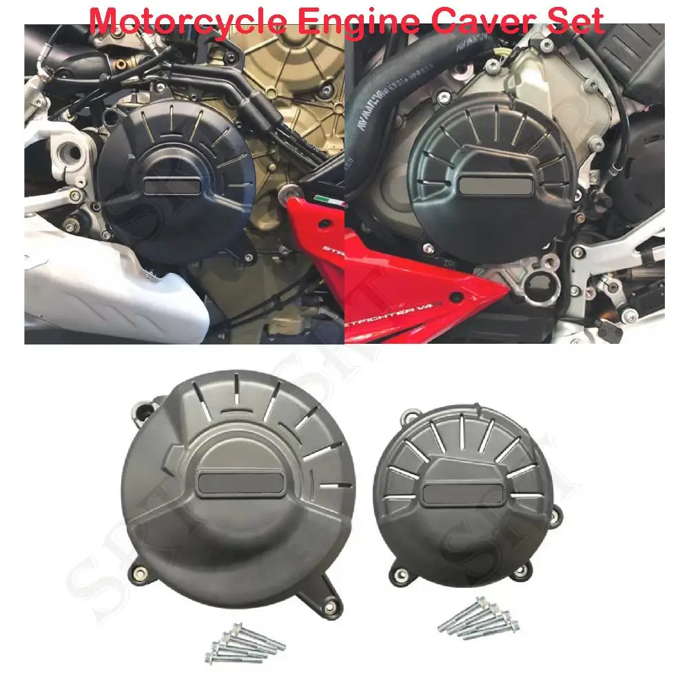 

Fit For Ducati V4S Streetfighter V4 Motorcycle Accessories Engine Protection Cover Set Stator Case Guard Kit 2020-2023