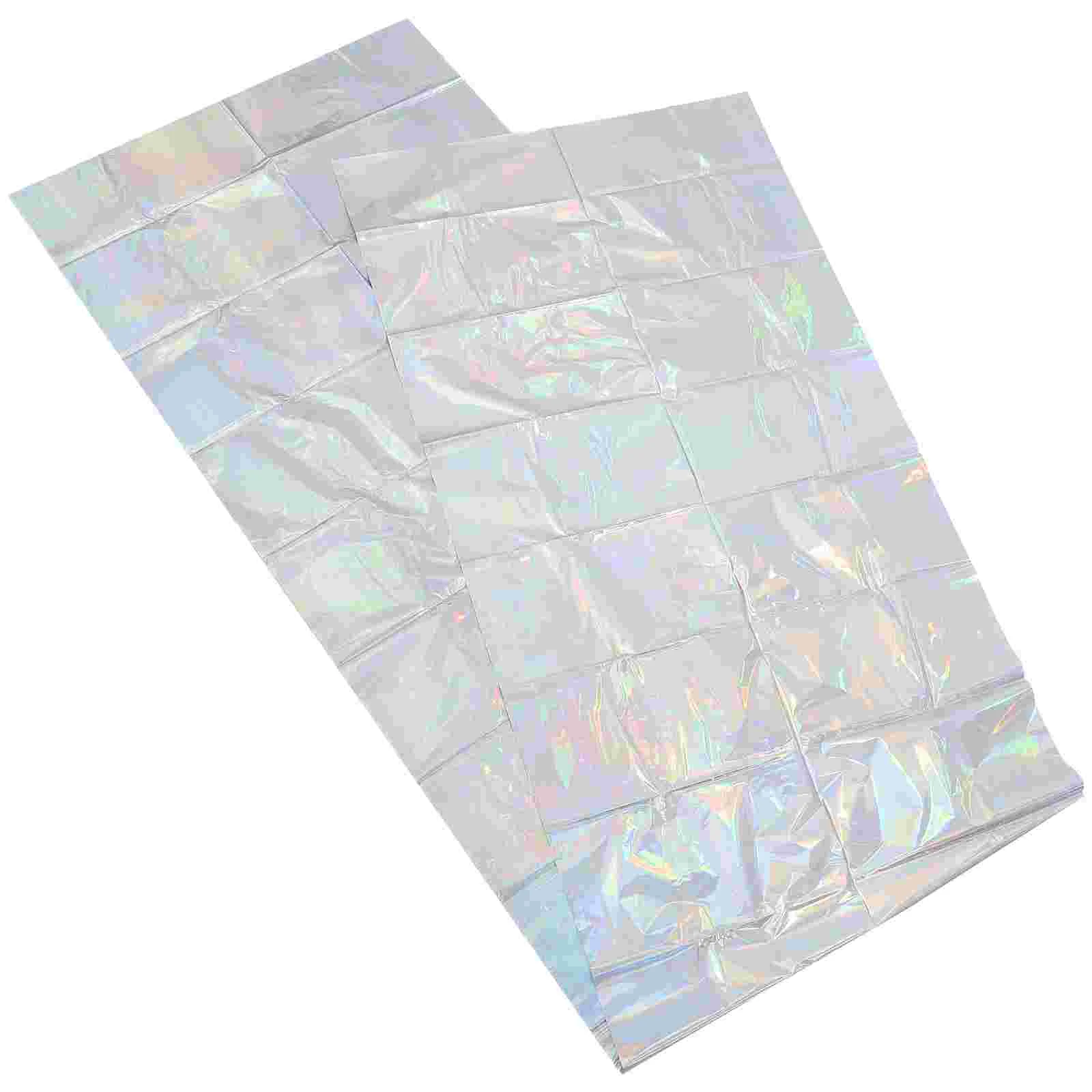 Party Supplies Aluminum Film Tablecloth Decor Baby Shower Oblong Colorful Foil