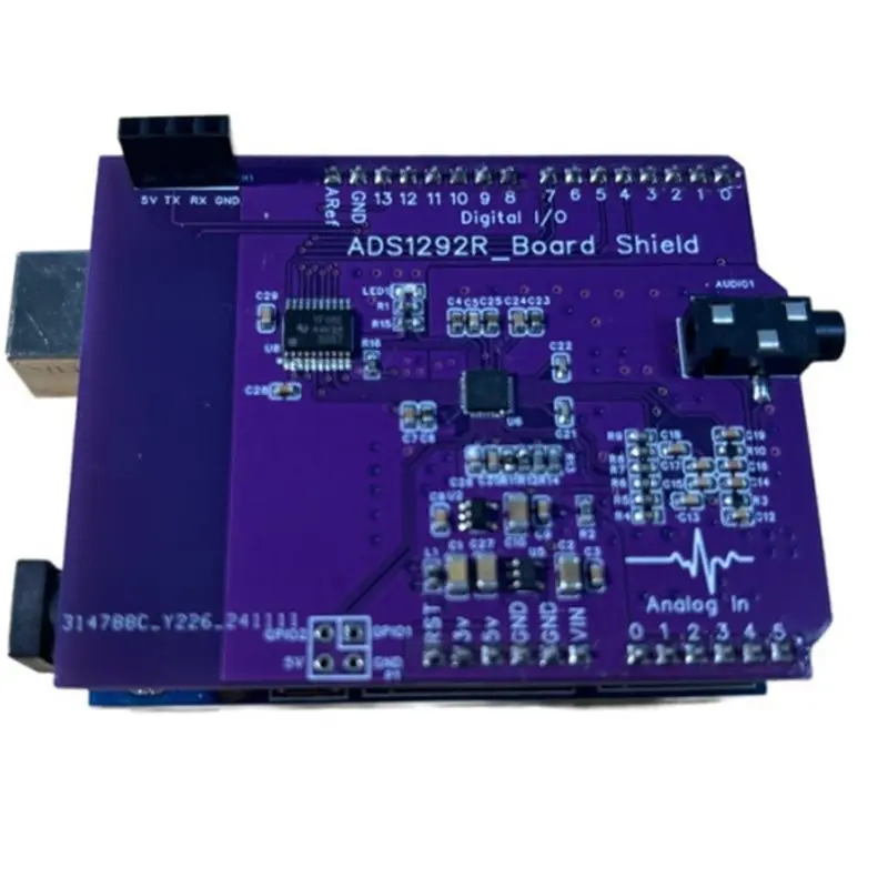 【DIGITAL GADGET】ADS1293 ECG Digital Electrocardiogram Physiological Signal Measurement Module 24 Bit Analog Front End ADS1292