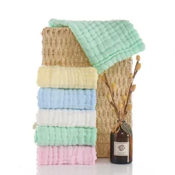 6 Layers Baby Towels Cotton Soft Square Baby Face Wash Towel Bathing Cloth for Girl Boy Newborn Stuff Washcloth Wipe Burp Cloths