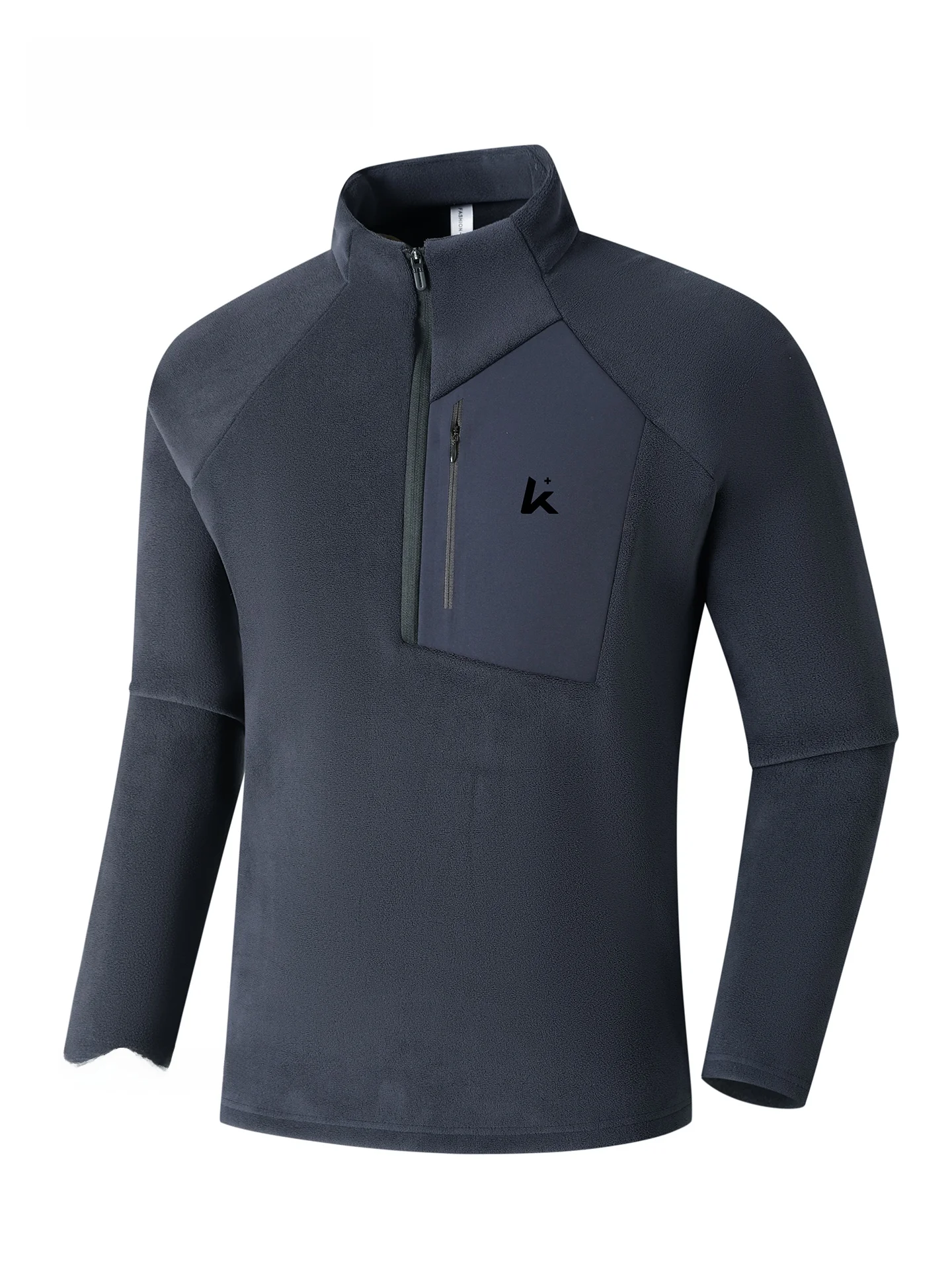 

Мужская толстовка с капюшоном на флисовой подкладке, с воротником-стойкой, для активного отдыха, теплая, из полиэфирного волокна, с длинными рукавами, комфортная посадка