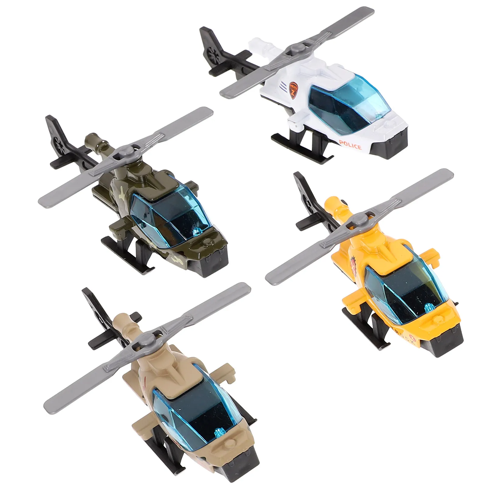

4Pcs Metal Airplane Decoration Children Helicopter Plane Adornment Lightweight Home Office Tabletop Creative Metal Plane Battle